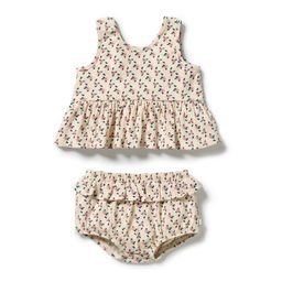 Wilson & Frenchy Little Blossom Organic Crinkle Ruffle Baby Set