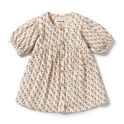 Wilson & Frenchy Little Blossom Organic Crinkle Button Dress
