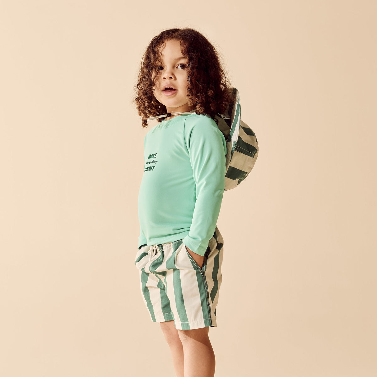 Wilson & Frenchy Lagoon Stripe Swim Board Short