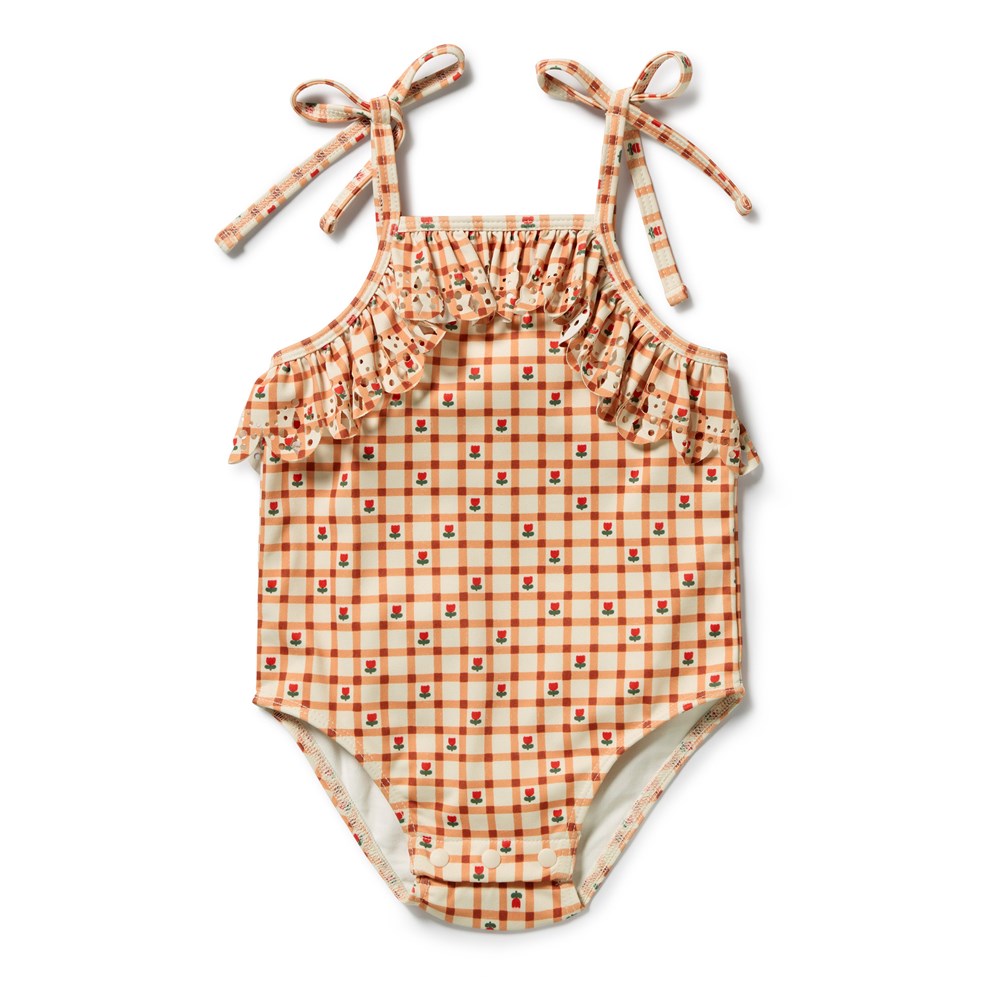 Wilson & Frenchy Checkerberry Cutwork Swimsuit