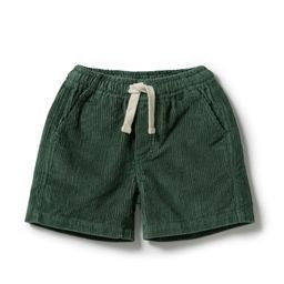 Wilson & Frenchy Moss Green Organic Cord Shorts