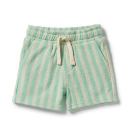 Wilson & Frenchy Seafoam Stripe Organic Terry Shorts