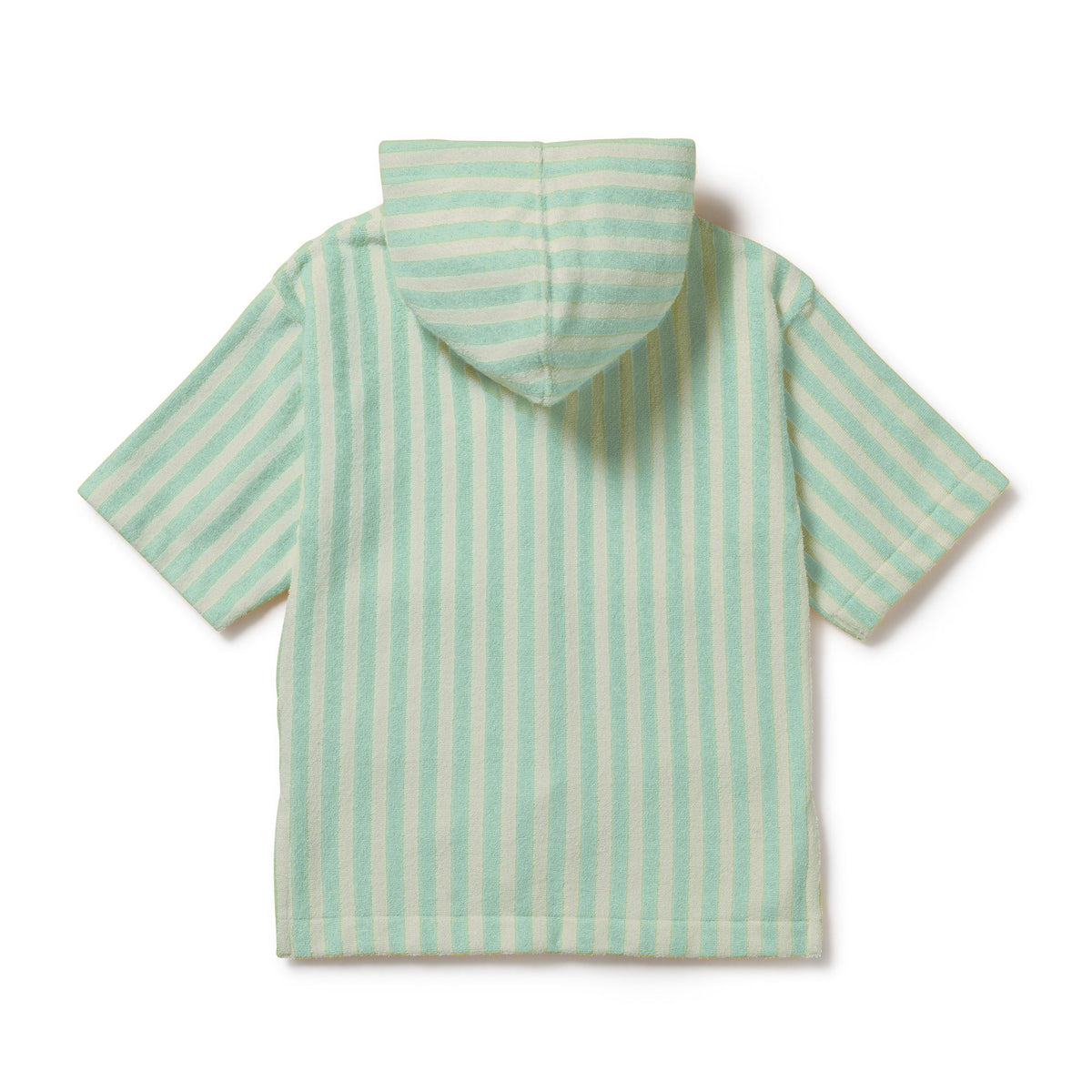 Wilson & Frenchy Seafoam Stripe Organic Terry Hooded Towel