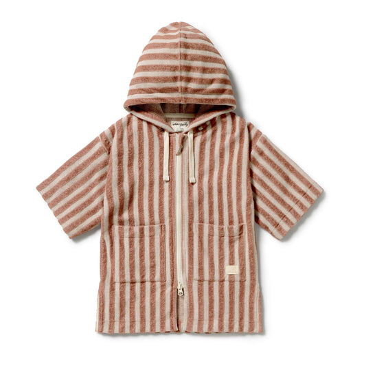 Wilson & Frenchy Cherry Cola Stripe Organic Terry Hooded Towel