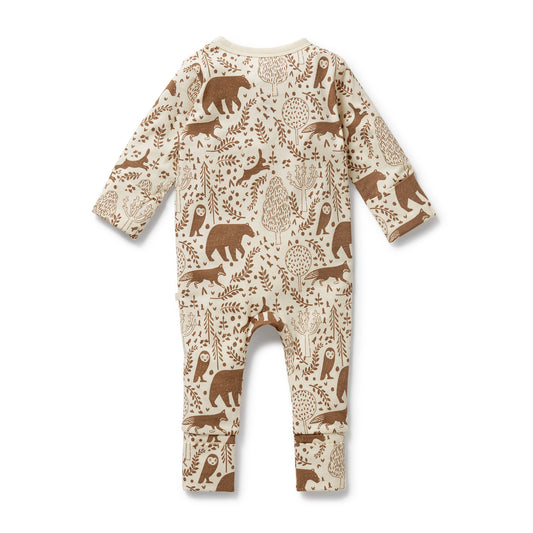 Wilson & Frenchy - Winter Forest Organic Zipsuit with Feet