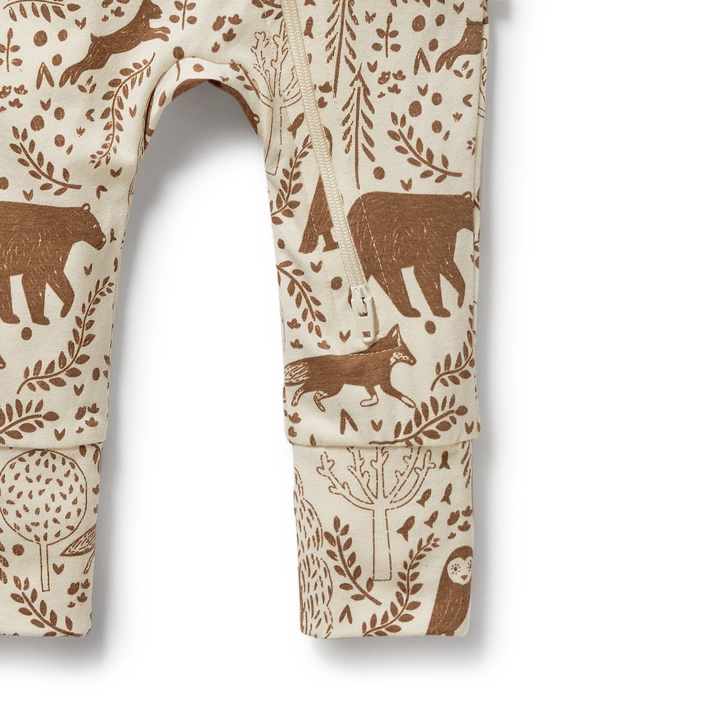 Wilson & Frenchy - Winter Forest Organic Zipsuit with Feet