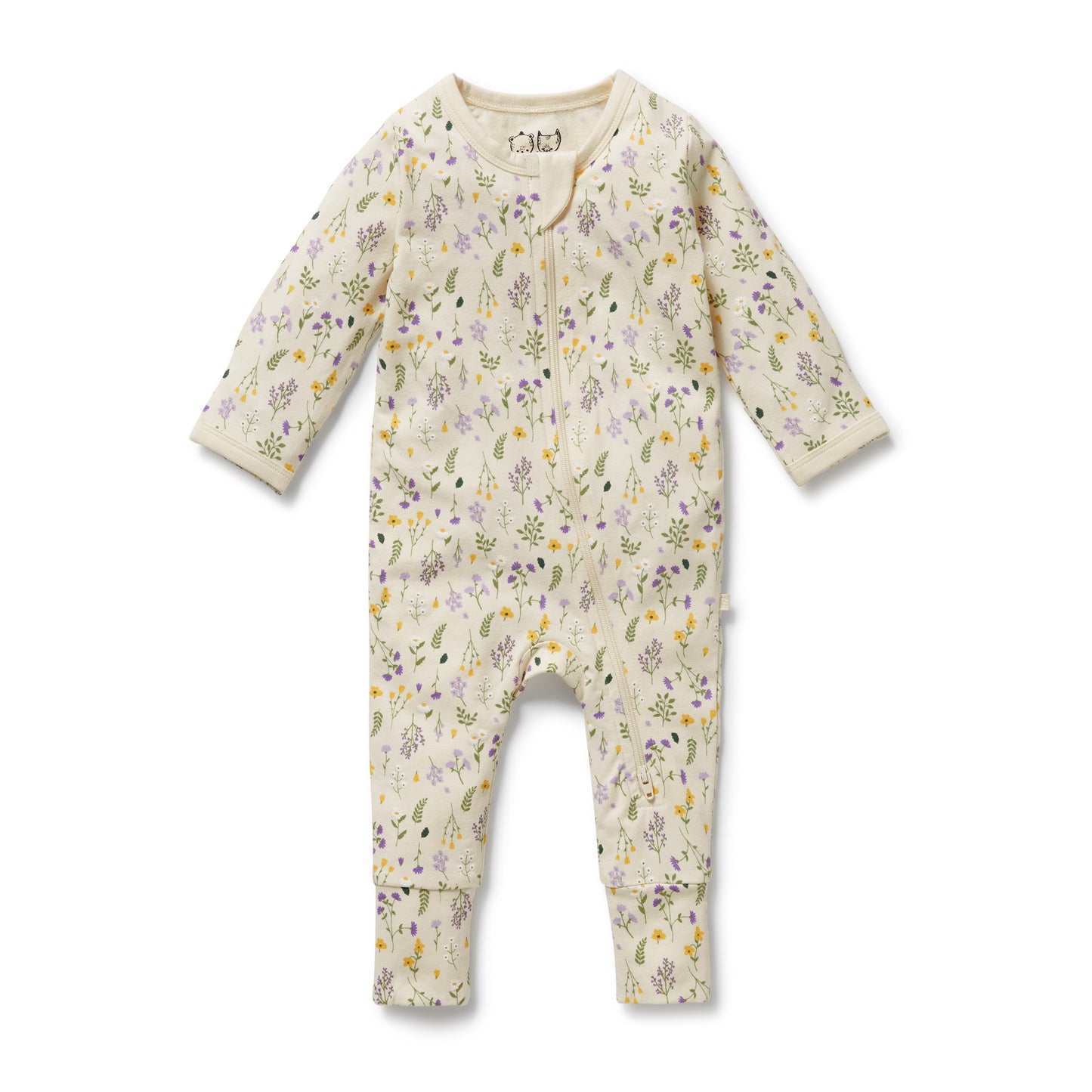 Wilson & Frenchy - Bella Floral Organic Zipsuit with Feet