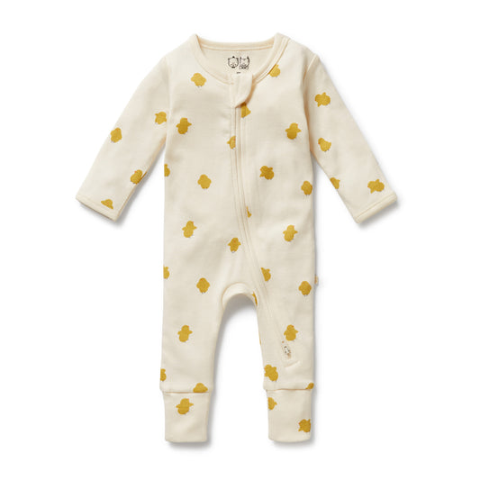 Wilson & Frenchy - Little Chick Organic Zipsuit With Feet
