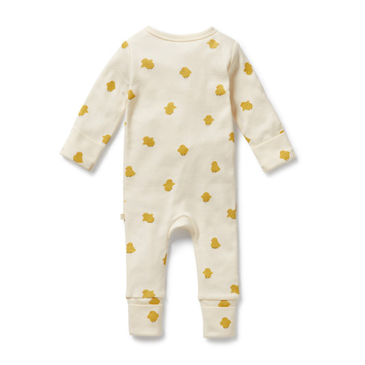 Wilson & Frenchy - Little Chick Organic Zipsuit With Feet