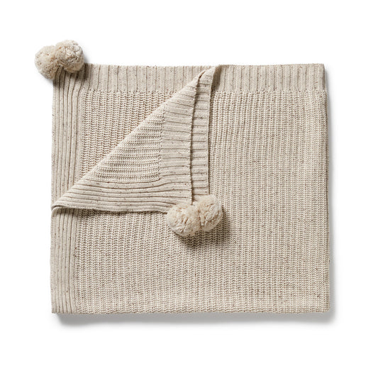 Wilson & Frenchy - Cookie and Cream Organic Knitted Blanket