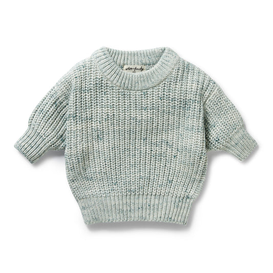 Wilson & Frenchy - Moss Speckle Organic Knitted Jumper