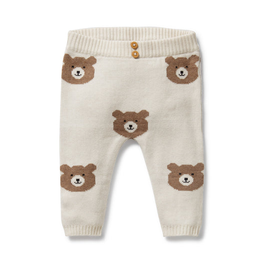 Wilson & Frenchy - Beary Cute Organic Knitted Jacquard Legging