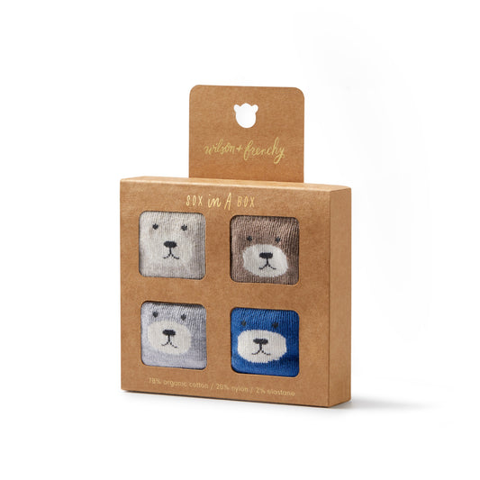 Wilson & Frenchy - Boys Organic 4 Pack Baby Socks