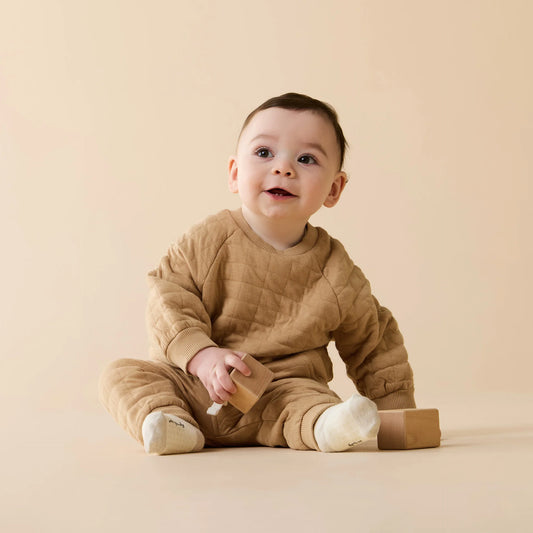 Wilson & Frenchy - Honey Fawn Organic Quilted Sweat