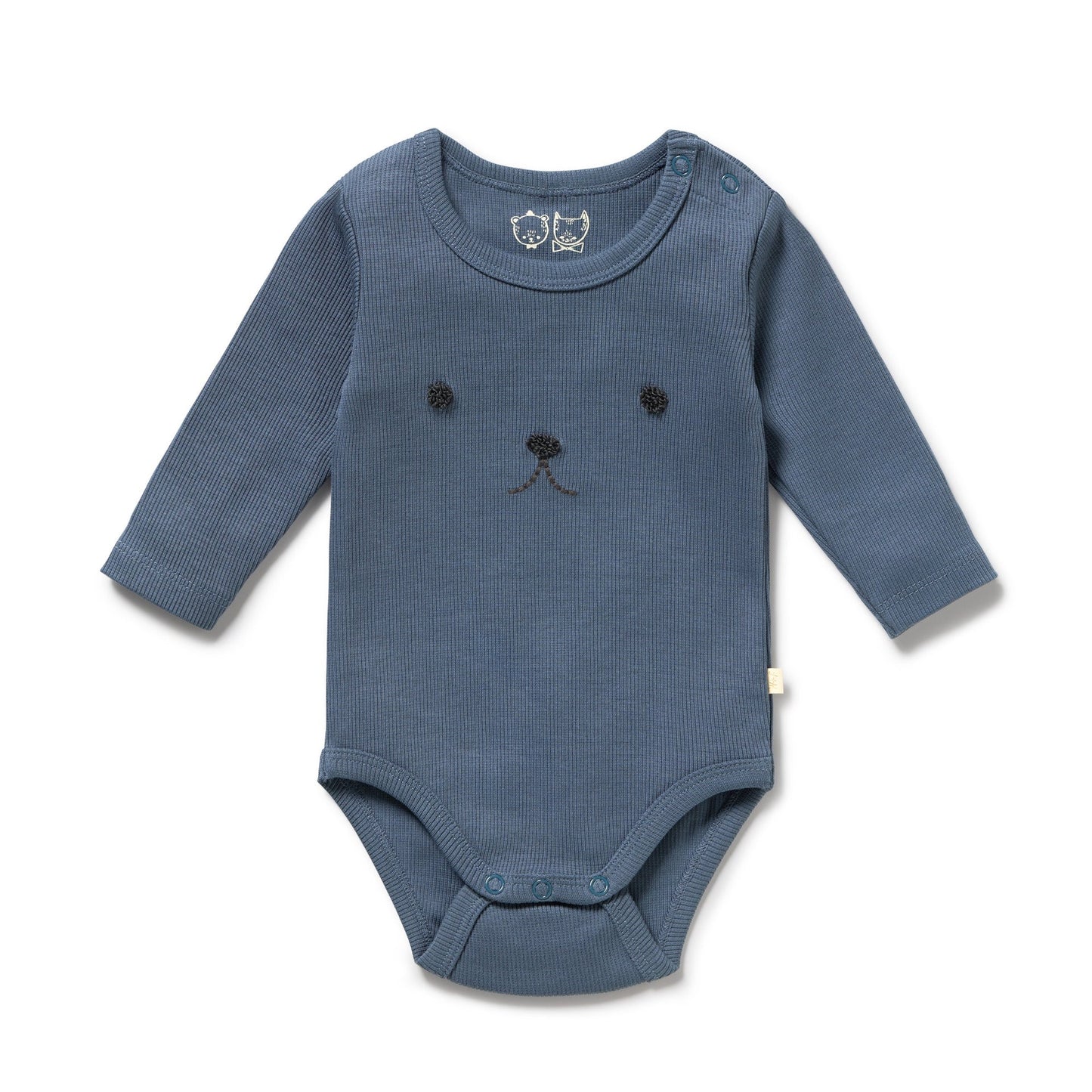 Wilson & Frenchy - Twilight Blue Organic Rib Bodysuit