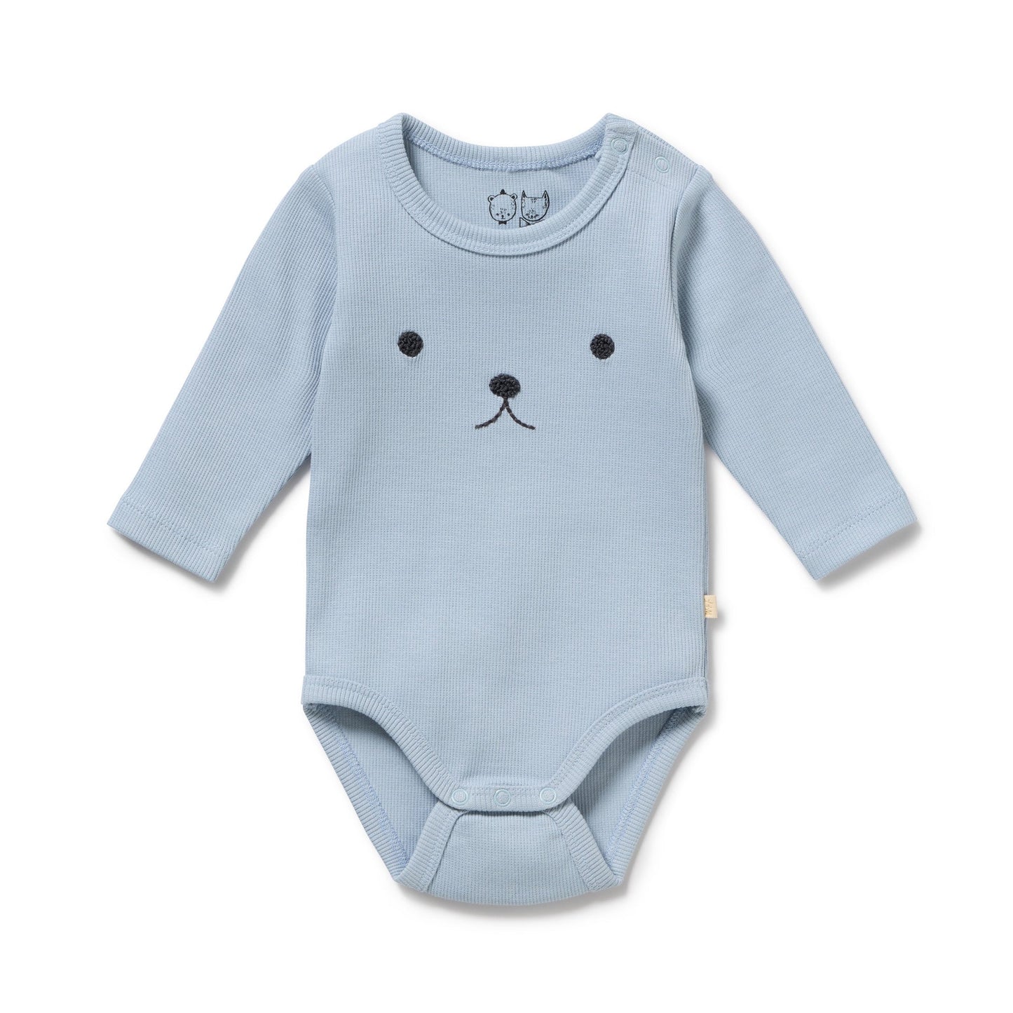Wilson & Frenchy - Storm Blue Organic Rib Bodysuit
