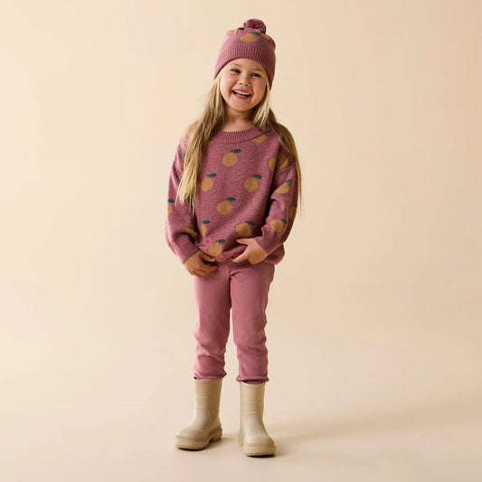 Wilson & Frenchy - Plum Organic Rib Leggings