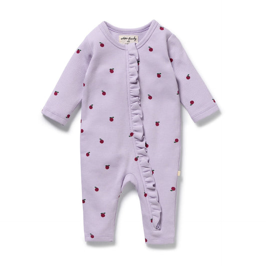 Wilson & Frenchy - Berry Plums Waffle Zipsuit
