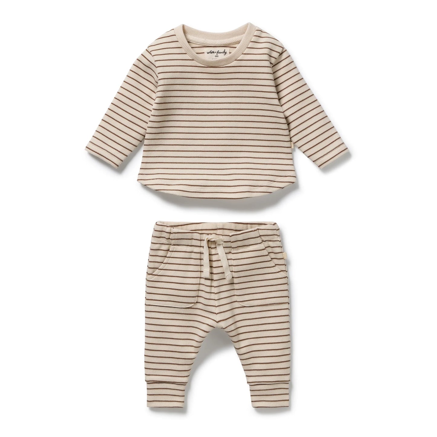 Wilson & Frenchy - Nutmeg Stripe Waffle Set