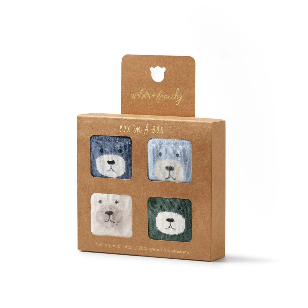 Wilson & Frenchy - Boys Organic 4 Pack Baby Socks