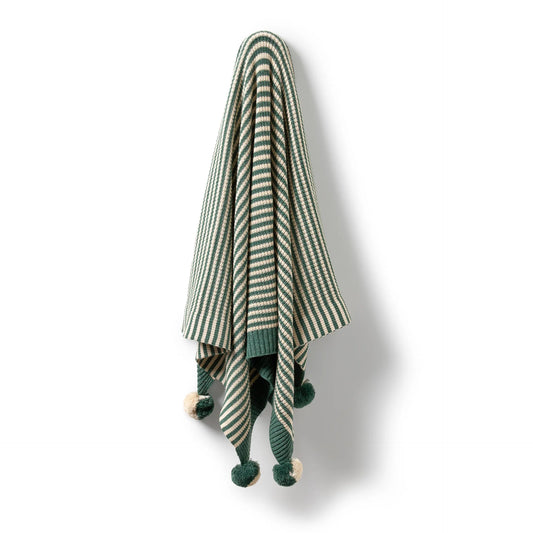 Wilson & Frenchy - Clover Stripe Organic Knitted Blanket