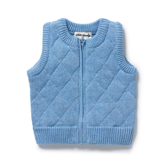 Wilson & Frenchy - Frosted Blue Knitted Vest