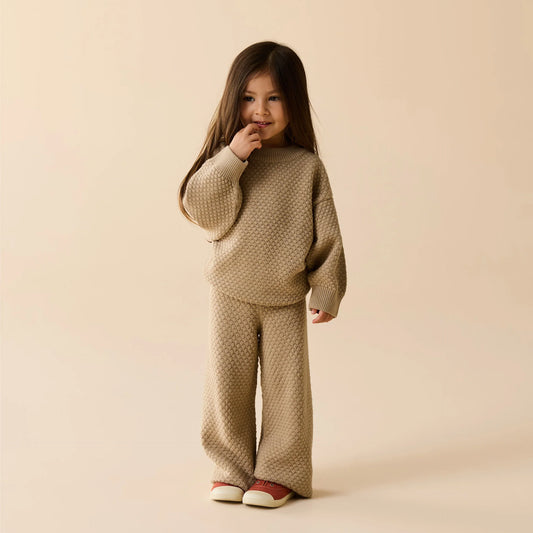 Wilson & Frenchy -  Oat Bubble Knitted Pant