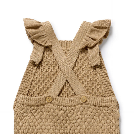 Wilson & Frenchy - Oat Knitted Ruffle Overall