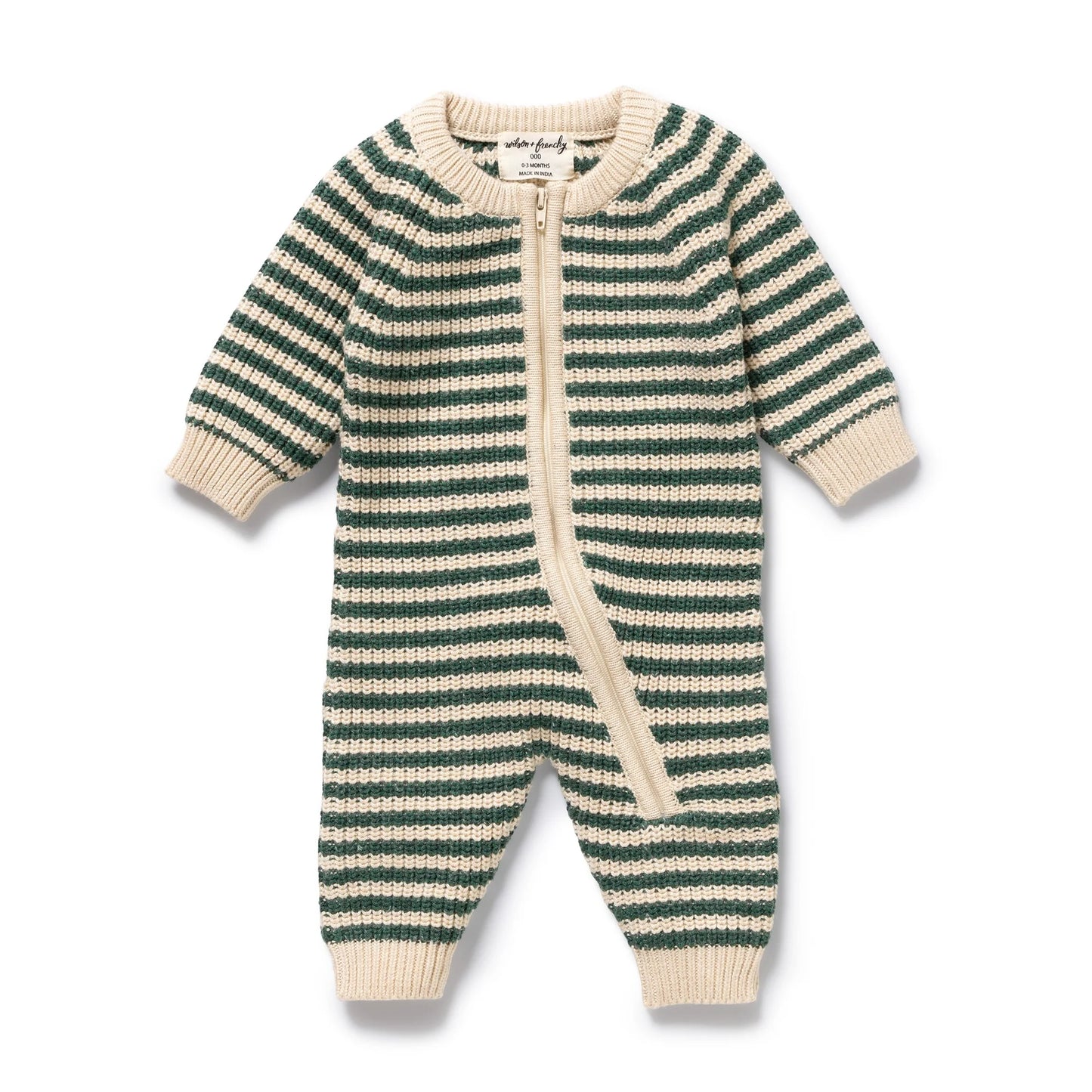 Wilson & Frenchy -  Clover Knitted Stripe Growsuit