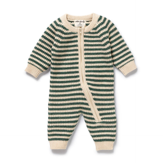 Wilson & Frenchy -  Clover Knitted Stripe Growsuit