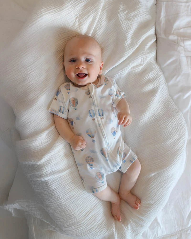 Bebe - Sky High Print Organic SS Romper