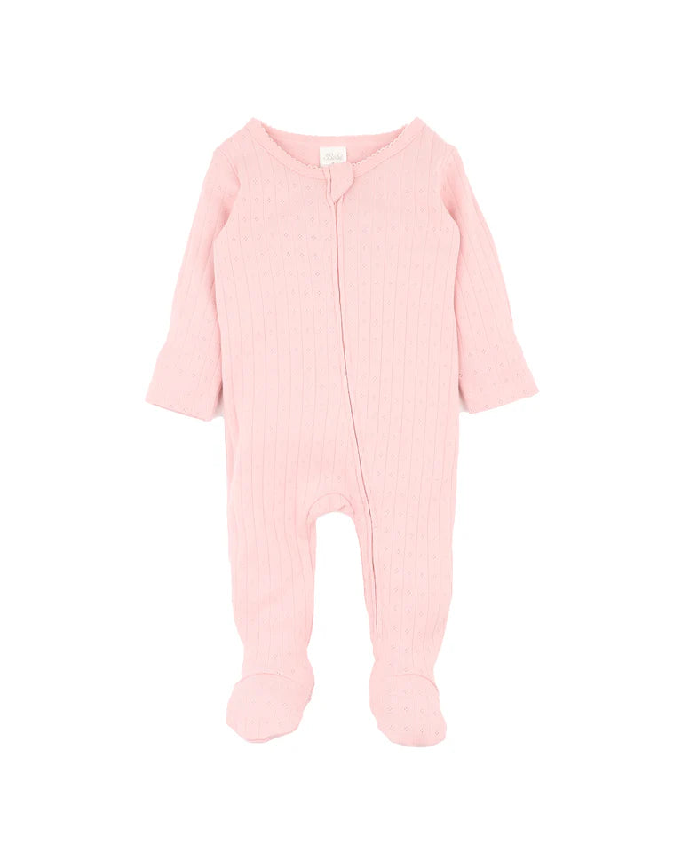 Bebe - Blossom Organic Pointelle Long Zipsuit