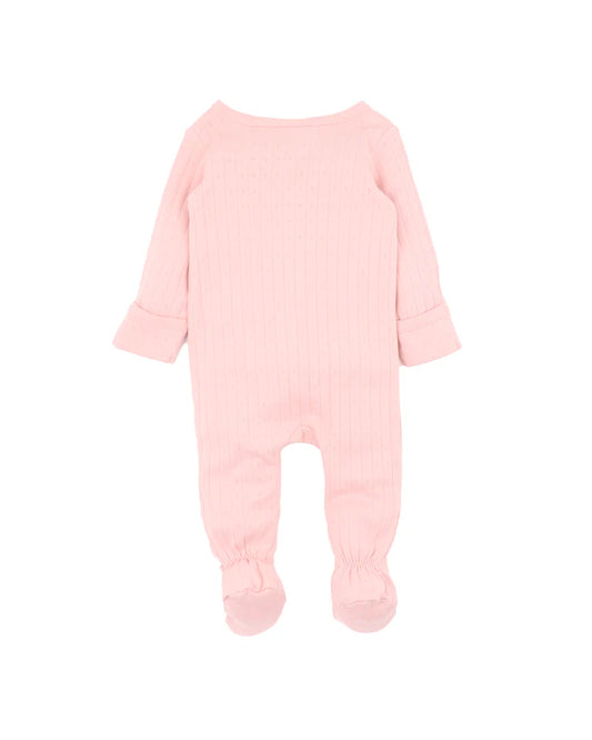 Bebe - Blossom Organic Pointelle Long Zipsuit