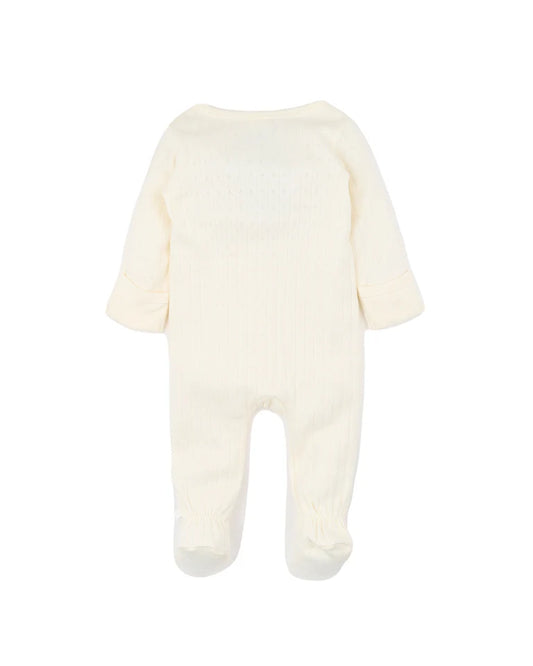 Bebe - Milk Organic Pointelle Long Zipsuit