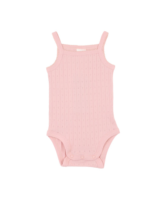 Bebe Blossom Organic Pointelle Singlet Bodysuit