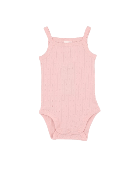 Bebe Blossom Organic Pointelle Singlet Bodysuit