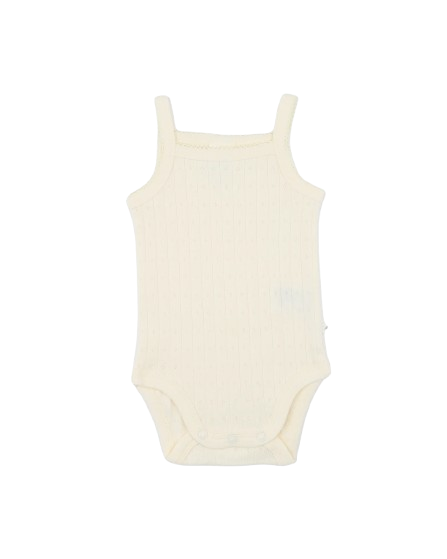Bebe - Milk Organic Pointelle Singlet Bodysuit