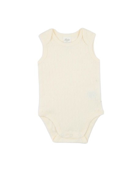 Bebe - Milk Organic Pointelle Envelope Neck Bodysuit