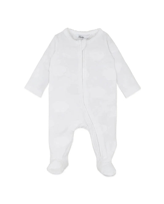 Bebe - White Cloud Organic Jacquard l/s Onesie