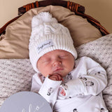 Snuggle Hunny - White Organic Knit Beanie