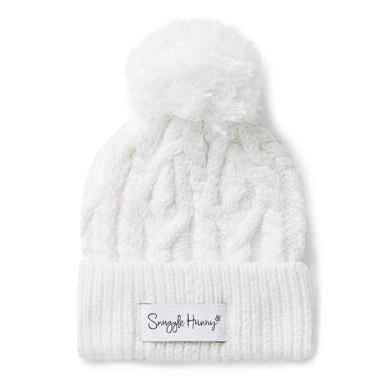 Snuggle Hunny - White Organic Knit Beanie