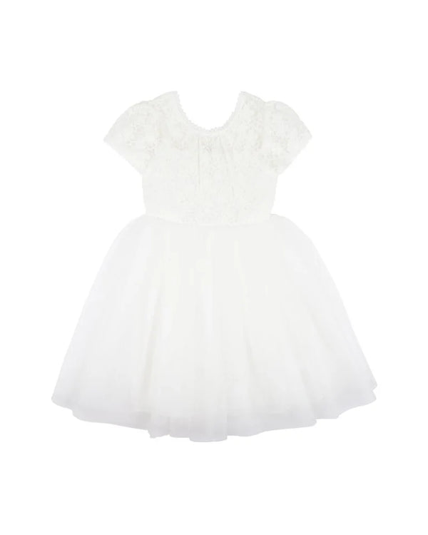 Bebe - Lace Bodice With Back Bow Dress