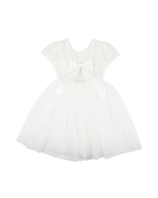 Bebe - Lace Bodice With Back Bow Dress