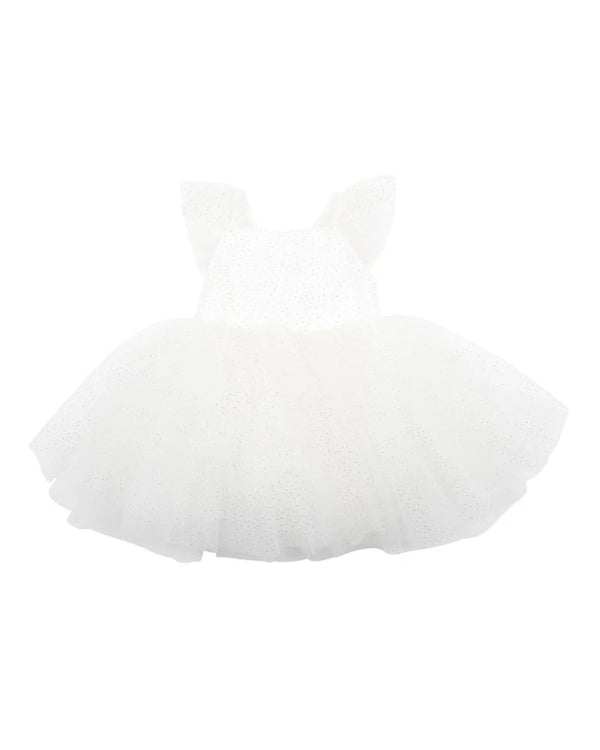 Bebe - Party White Glitter Tulle Dress