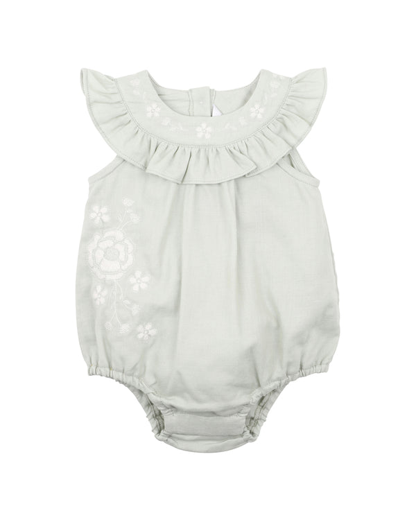 Bebe - Evie Embroidered Woven Bodysuit