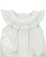 Bebe - Evie Embroidered Woven Bodysuit