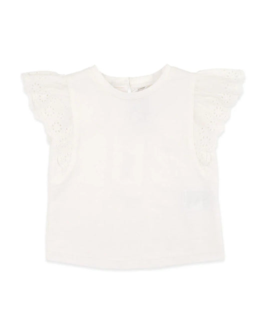 Bebe - Snow Broderie Tee