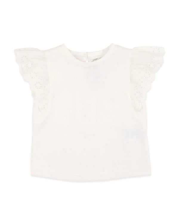 Bebe - Snow Broderie Tee