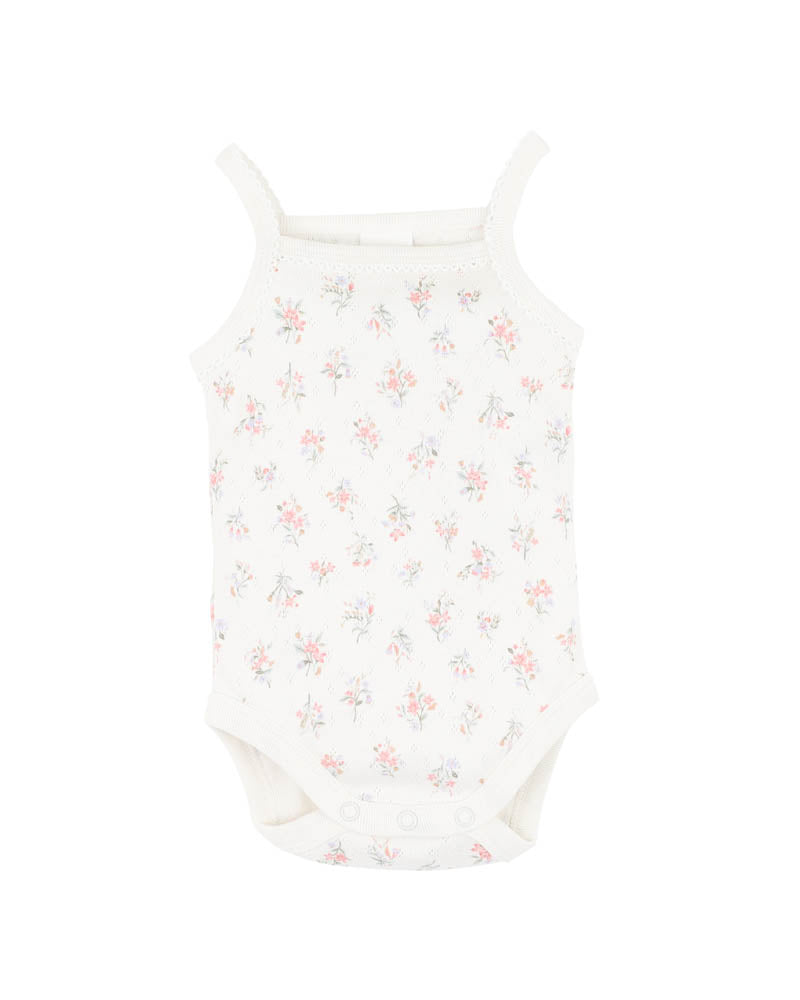Bebe - Anya Ditsy Print Organic Singlet Bodysuit