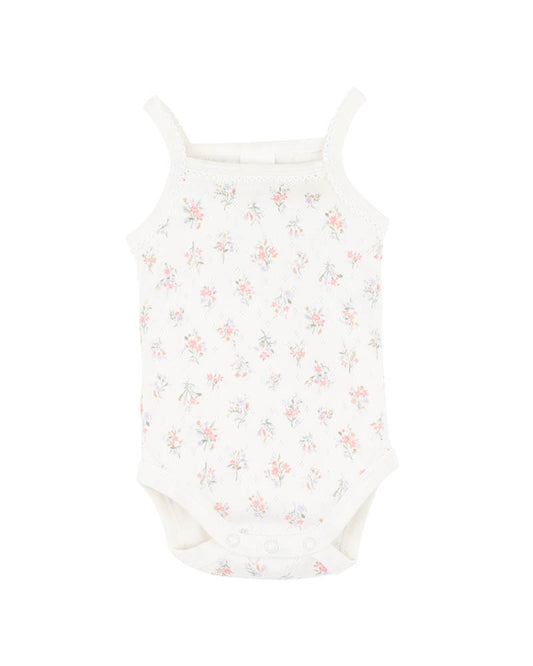 Bebe - Anya Ditsy Print Organic Singlet Bodysuit